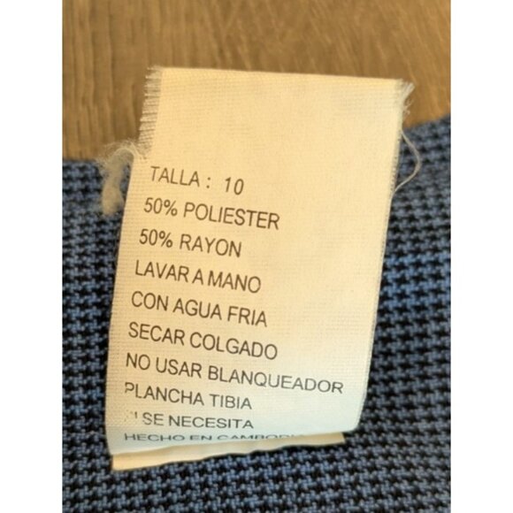 Vintage Kellwood Company Knee Length Jumper Dress Textured Blue Size 10 - Picture 4 of 8